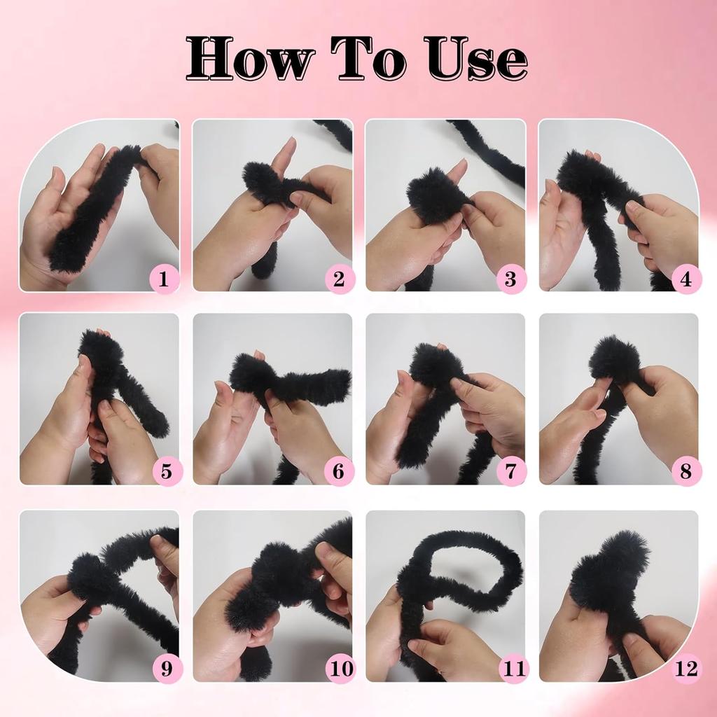 4 ks Černé čističe dýmek Řemeslné 2 cm Super chenille stonky Extra silné Jumbo Řemeslné potřeby pro začátečníky DIY Umění Vytvářejte zvířata