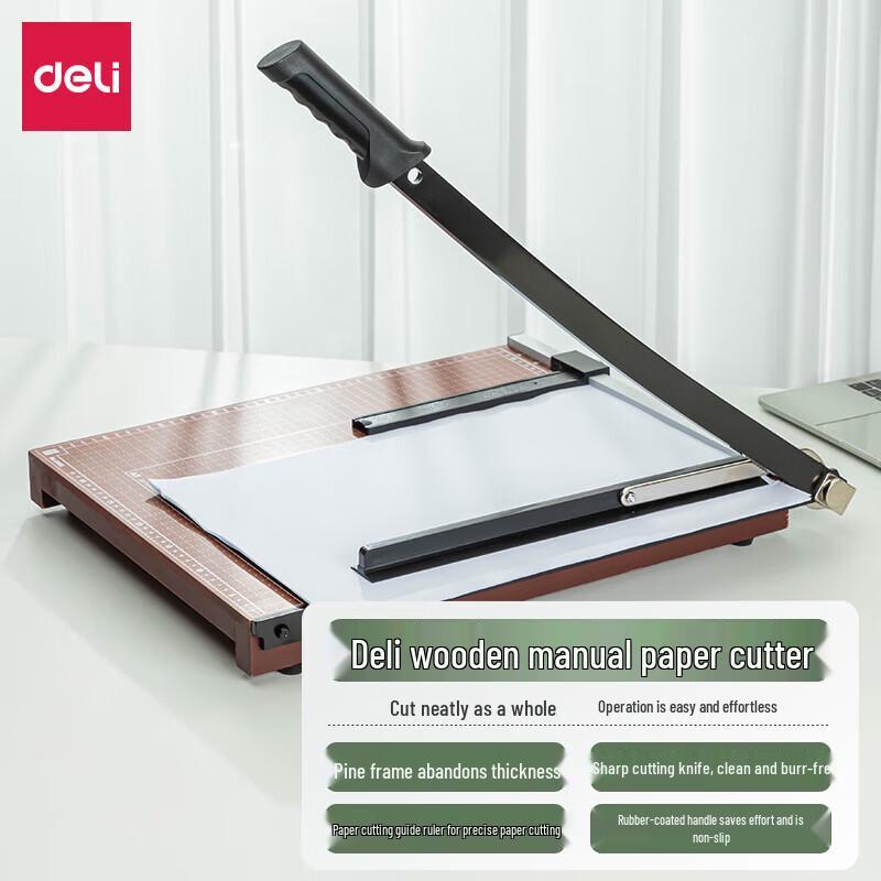 Deli 8002 A3 Wooden Paper Cutter