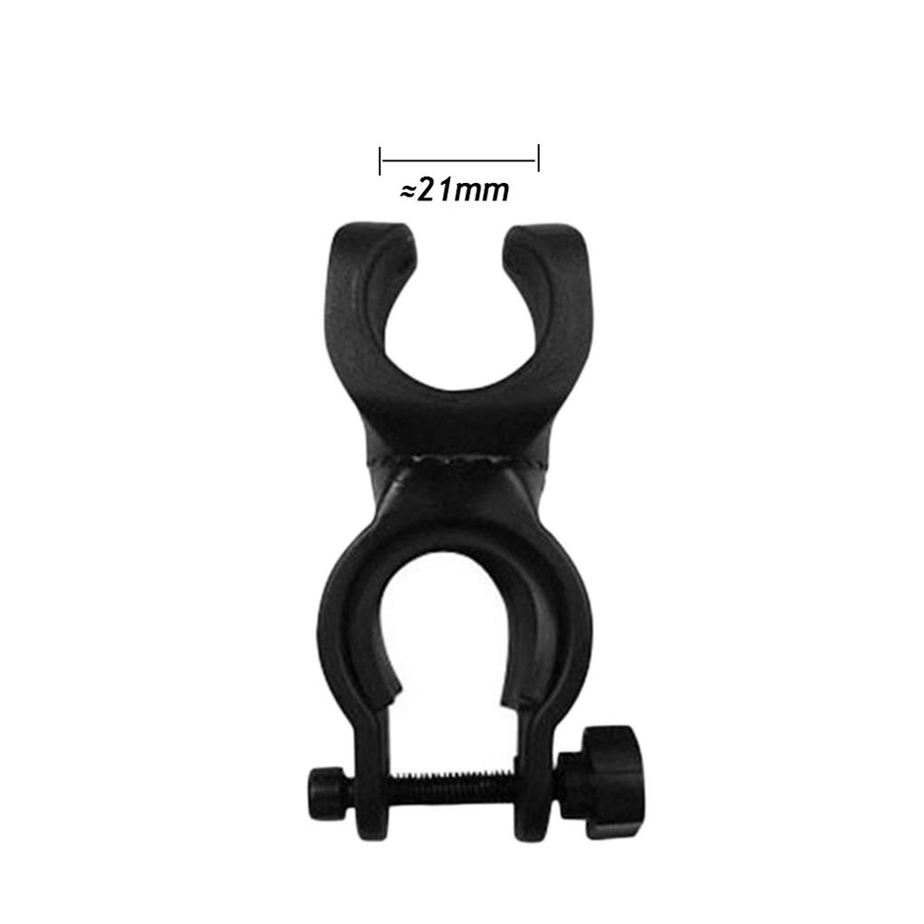 360° Rotating Bike Light Bracket Clamp Torch Clip Flashlight Clip Two-Way Clipwith Non-Slip Rubber Gasket Bicycle Spare Parts
