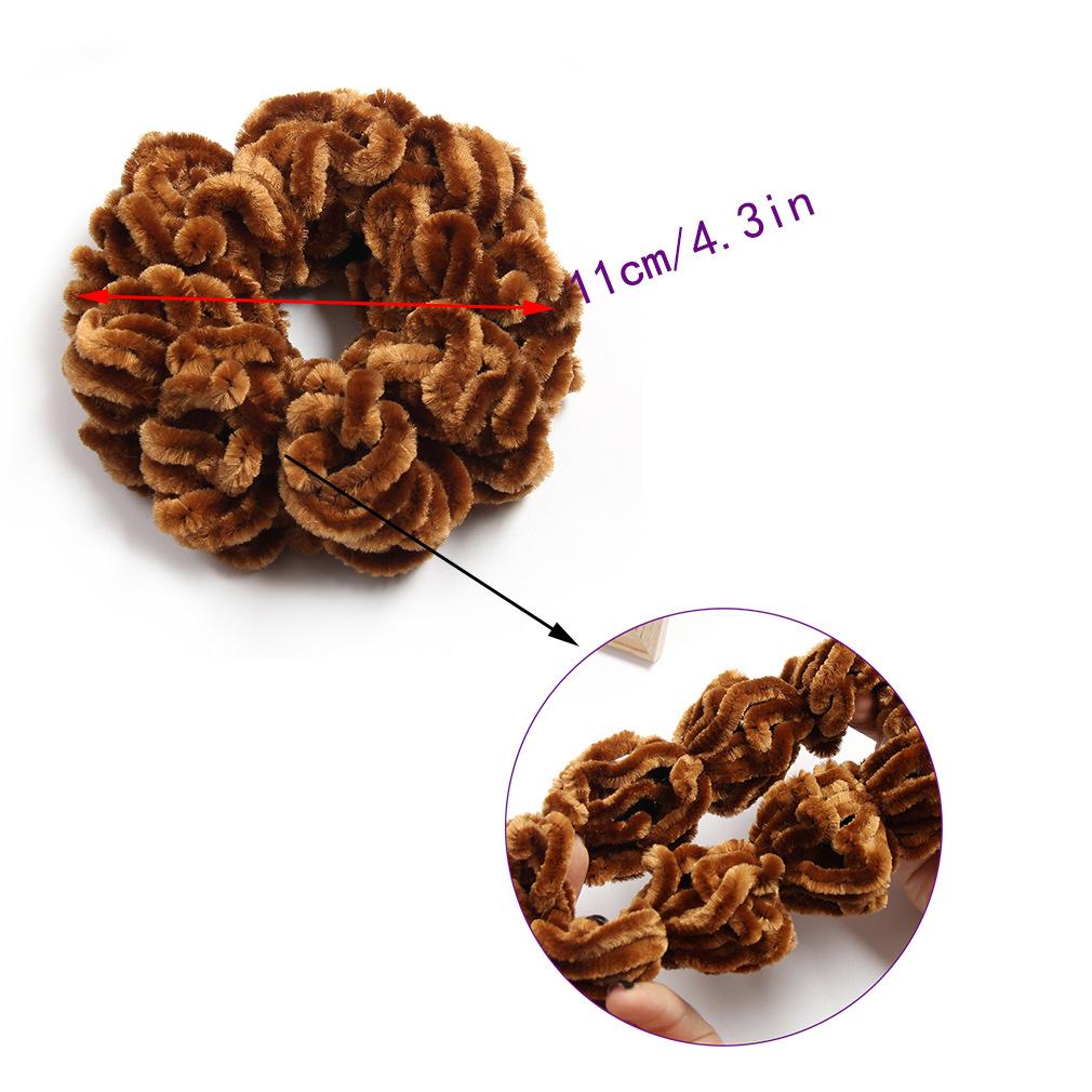 Ethnic Wool Knitted Scrunchies: Spring & Autumn Style Hair Accessories for Women