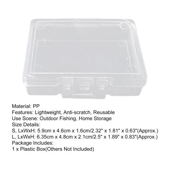 Transparente Box Kratzfest Stark und Robust Leicht zu Tragen Aufbewahrungszubehör Leer Mini Klarer Organizer Aufbewahrungsbox für Outdoor