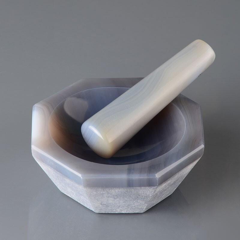 Natural Agate Mortar and Pestle Set