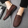 Fashion Men Summer 2025 New Casual Shoes for Men Slip-On Loafers Comfortable Soft Leather Driving Shoes Breathable Moccasins Zapatillas