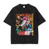 Anime Yu Yu Hakusho Graphic Tshirts Urameshi Yuusuke Manga T Shirt Washed Oversized Tshirt Short Sleeve Cotton Tee Man Clothing