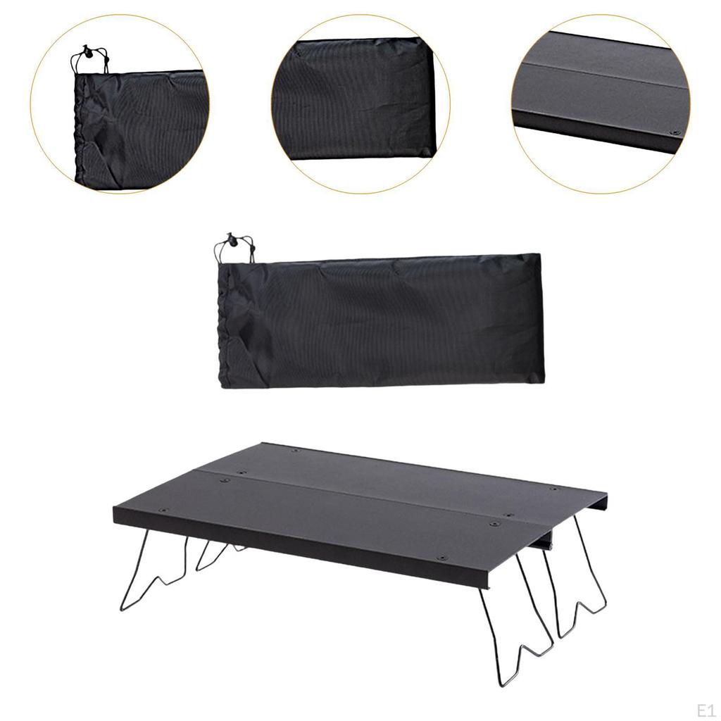 Aluminum Alloy Camping Table with Carry Bag for Outdoor Use