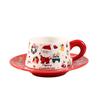 Christmas Ceramic Creative Retro Style Coffee Cup Couple Cartoon Souvenir Water Cup Set