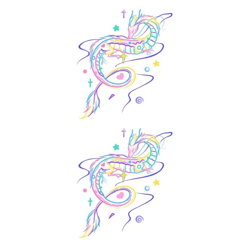 CQ New Arrival Colorful Cute Animals Cartoon Sticker Waterproof Water Transfer Temporary Glitter Tattoo Stickers for Children