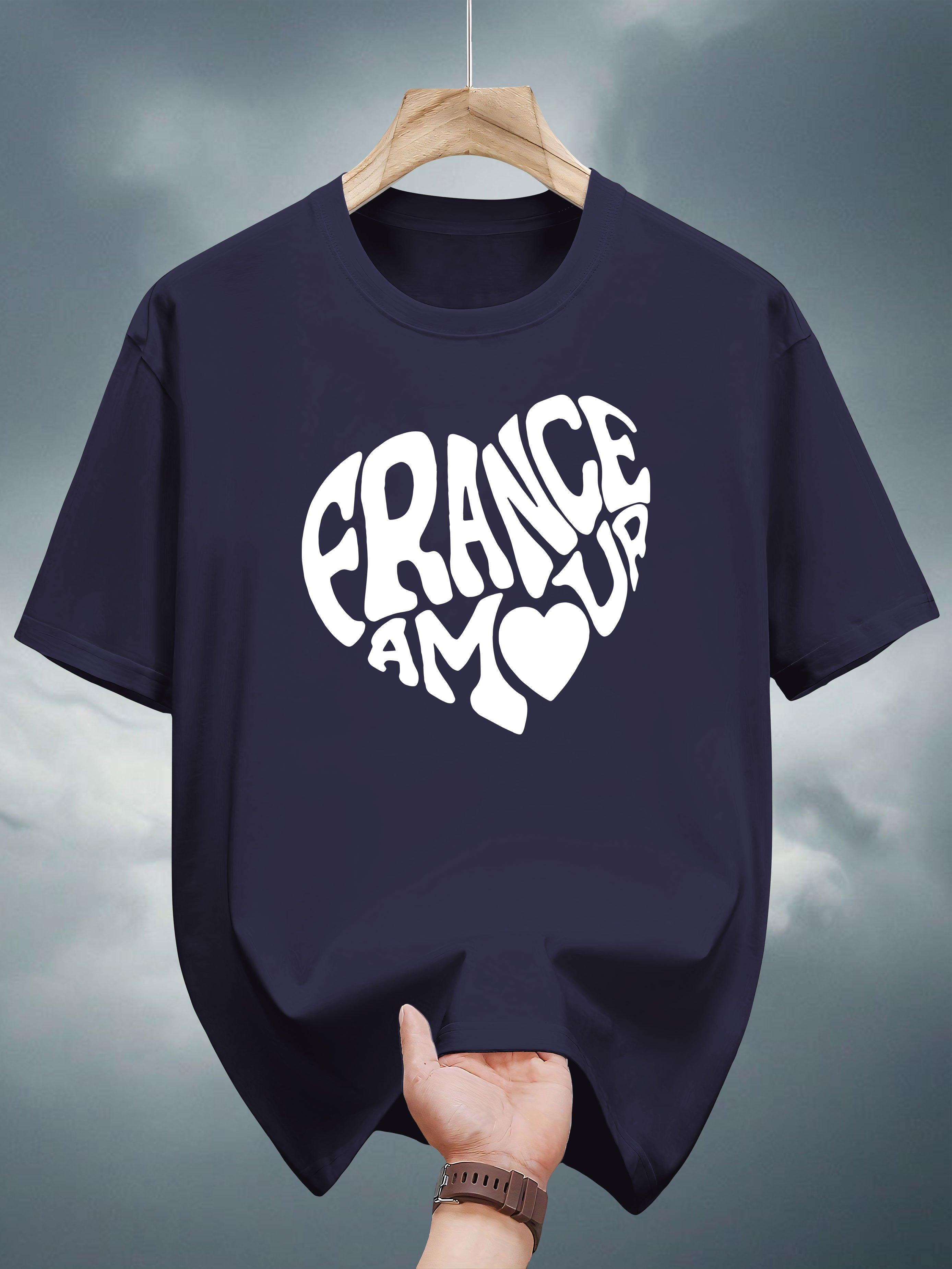 

France Amour Graphic Print T-shirt XXL