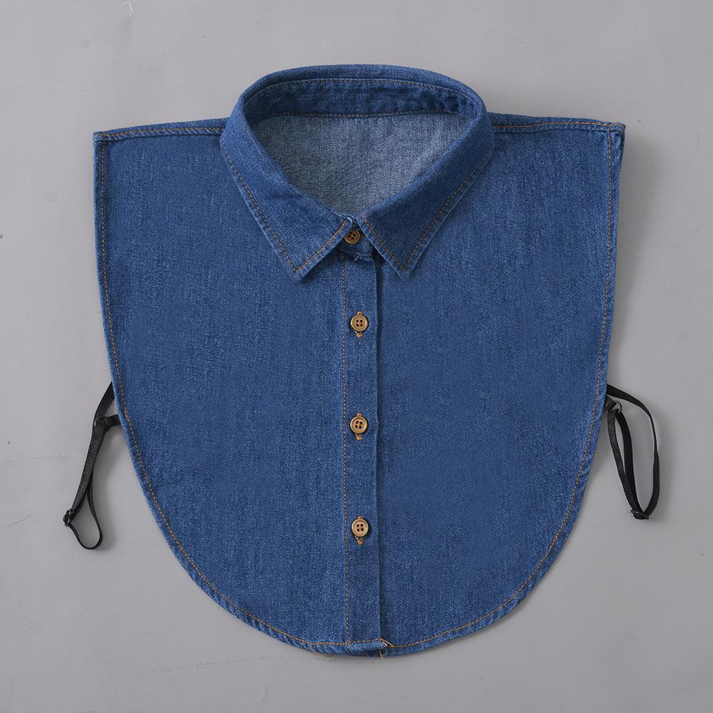 

Джинсовый воротник-подделка, универсальный воротник, женский повседневный модный свитер, свитер, декоративный воротник для интерьера