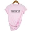 Russian Letter Inscriptions T Shirts For Women Harajuku Vintage Summer Round Neck Top Graphic Tees Female