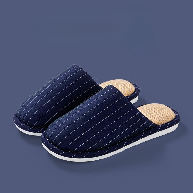 Couple Shoes, Indoor Silent and Anti-slip Cotton Slippers for Home Use