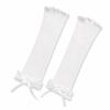 Long Length Ruffle Sleeves For Women Elastic Lace Elbow Sleeves Elegant Warm Arm Warmers