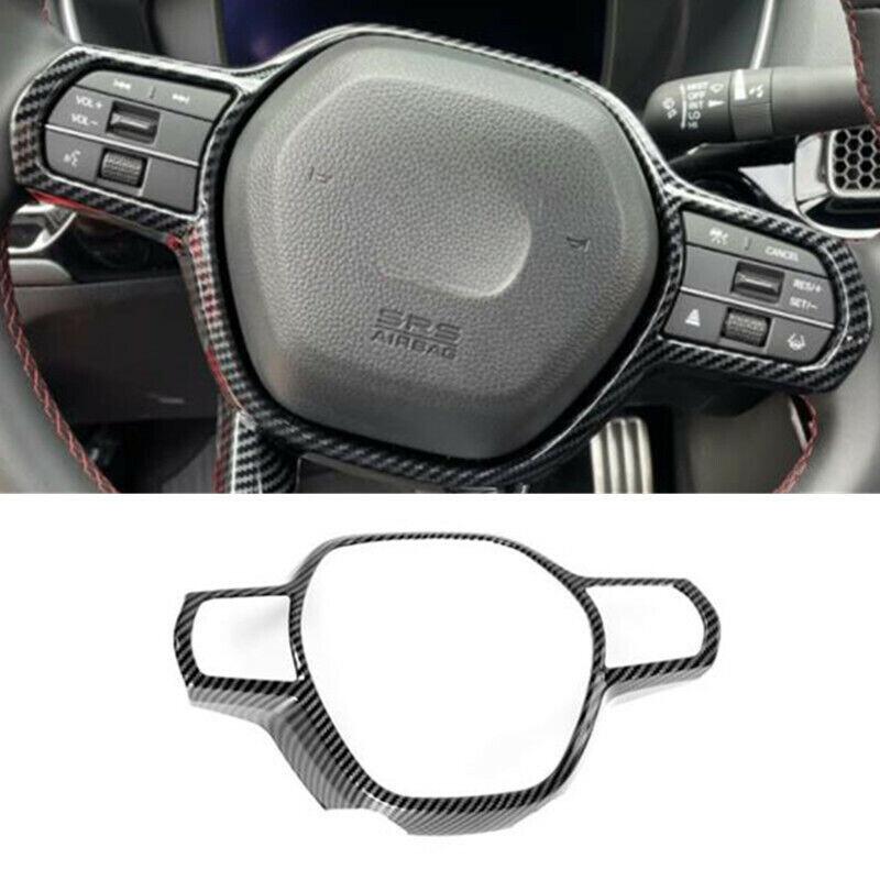 Carbon Fiber Inner Car Steering Wheel Decor Cover Trim For Honda Civic 2022 11th