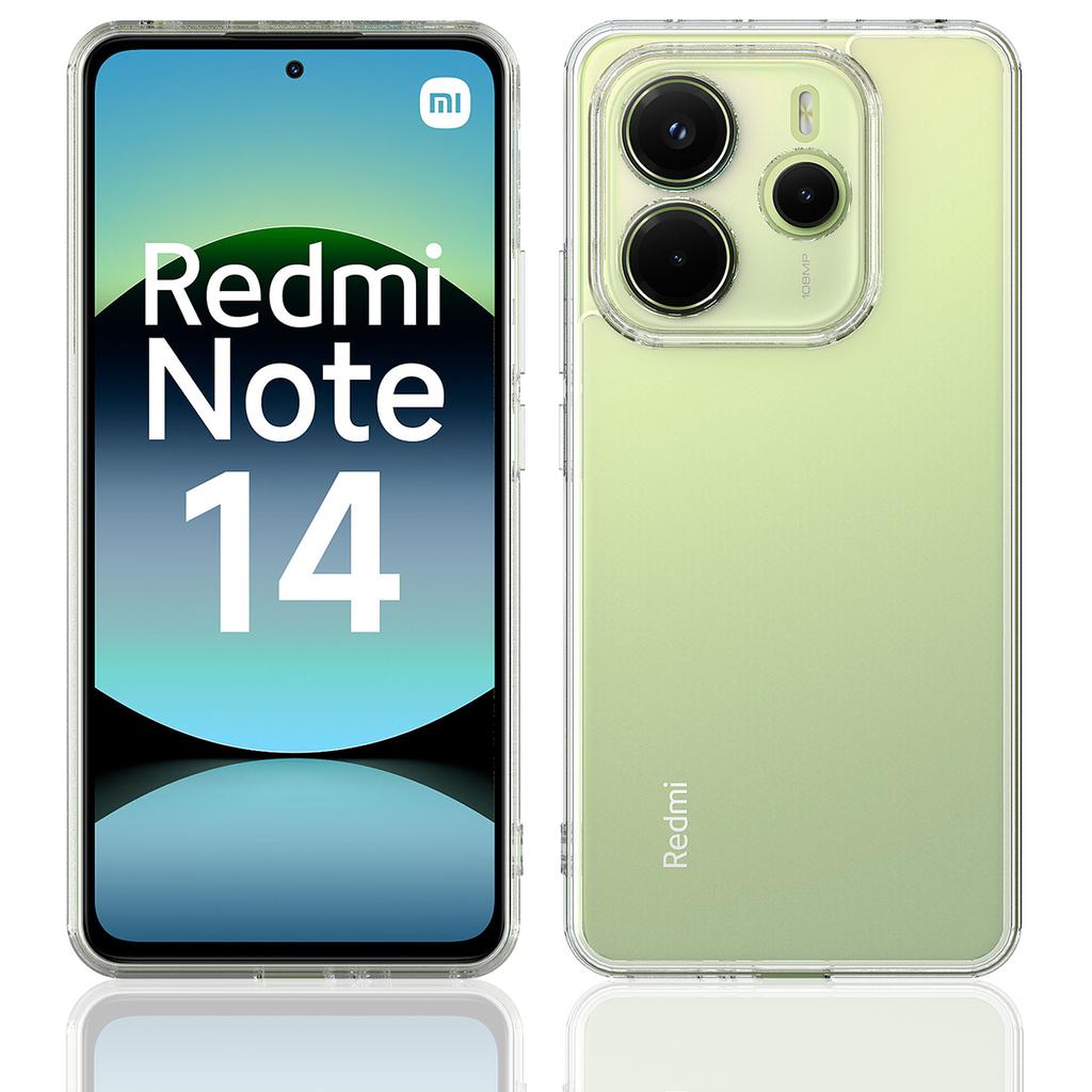 Pro Xiaomi Redmi Note 14 4G (164,84 x 78,15 x 8,16 mm) Průhledné pouzdro na telefon TPU+Akryl Nárazuvzdorný zadní kryt telefonu