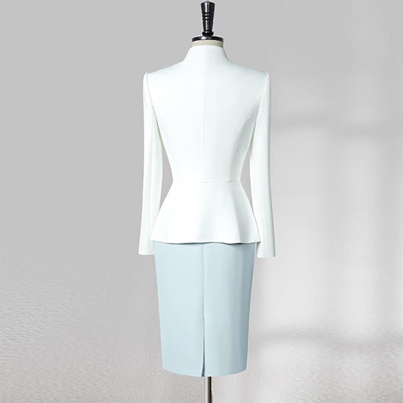Trolman Damen Neues Chinesisches Stil Professionelles Anzugkleid Set