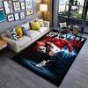 Soccer Star Area Rug, Cristiano Ronaldo Manchester United 7 GOAT Red Jersey Print, Football Fan Living Room Decor, Non-Slip Mat