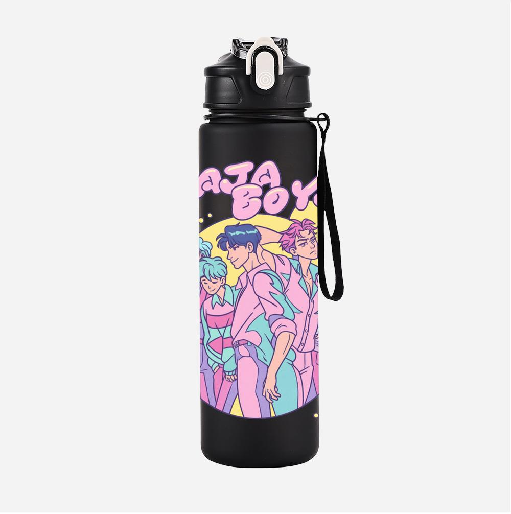 750Ml Water Bottler Cartoon K-Pop Demon Hunters Printed Character Water Cup Large Capacity Outdoor Portable Rope Drinking Bottle for Boy Girl Gift