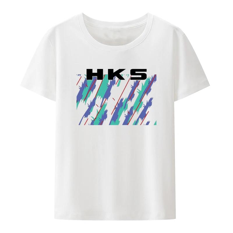 Hks Vintage Popular Tagless Modal Print T Shirt Creative Street Fashion Short-sleev Leisure Tees Novelty Breathable Camisetas