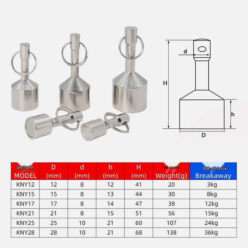 

Магнитный брелок и идентификационное кольцо из нержавеющей стали Diameter 12mm (Max Load 3KG)