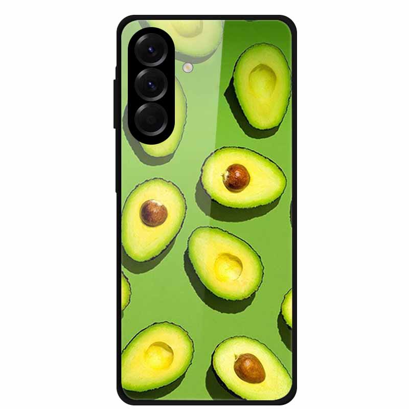 Tempered Glass Phone Case For Samsung Galaxy S24 FE Case Hard PC Back Cover Shell for Galaxy S24FE S 24 FE 5G Hard Covers Flower