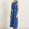Bcbg String Dress Blue Check B5m6o655