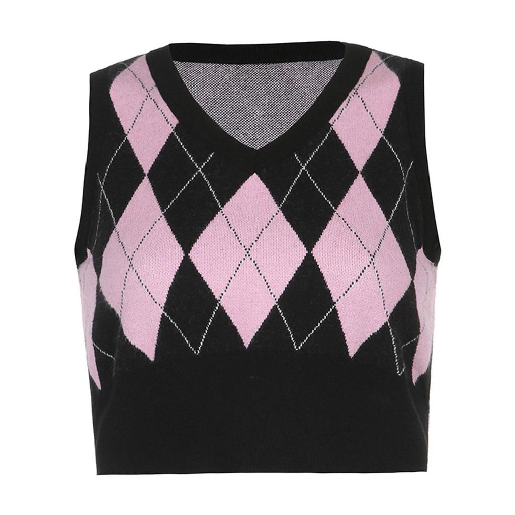 Buy Women Argyle Sweater Vest Classic 