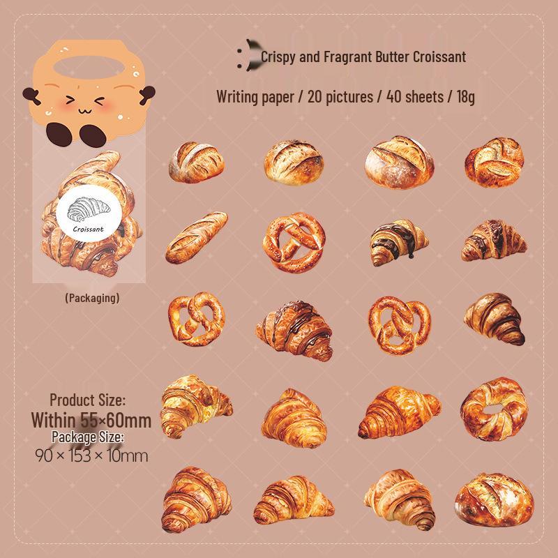 

Ketchup Girl Baking Island Series Stickers: No-White-Edge Journal Collage Set (6 Types)