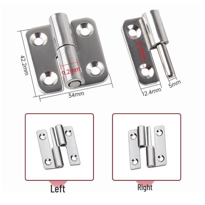 304 Stainless Steel Removable Door Hinges: 1.5, 2, 2.5, 3-inch Thickened for Cabinets, Windows, and House Doors
