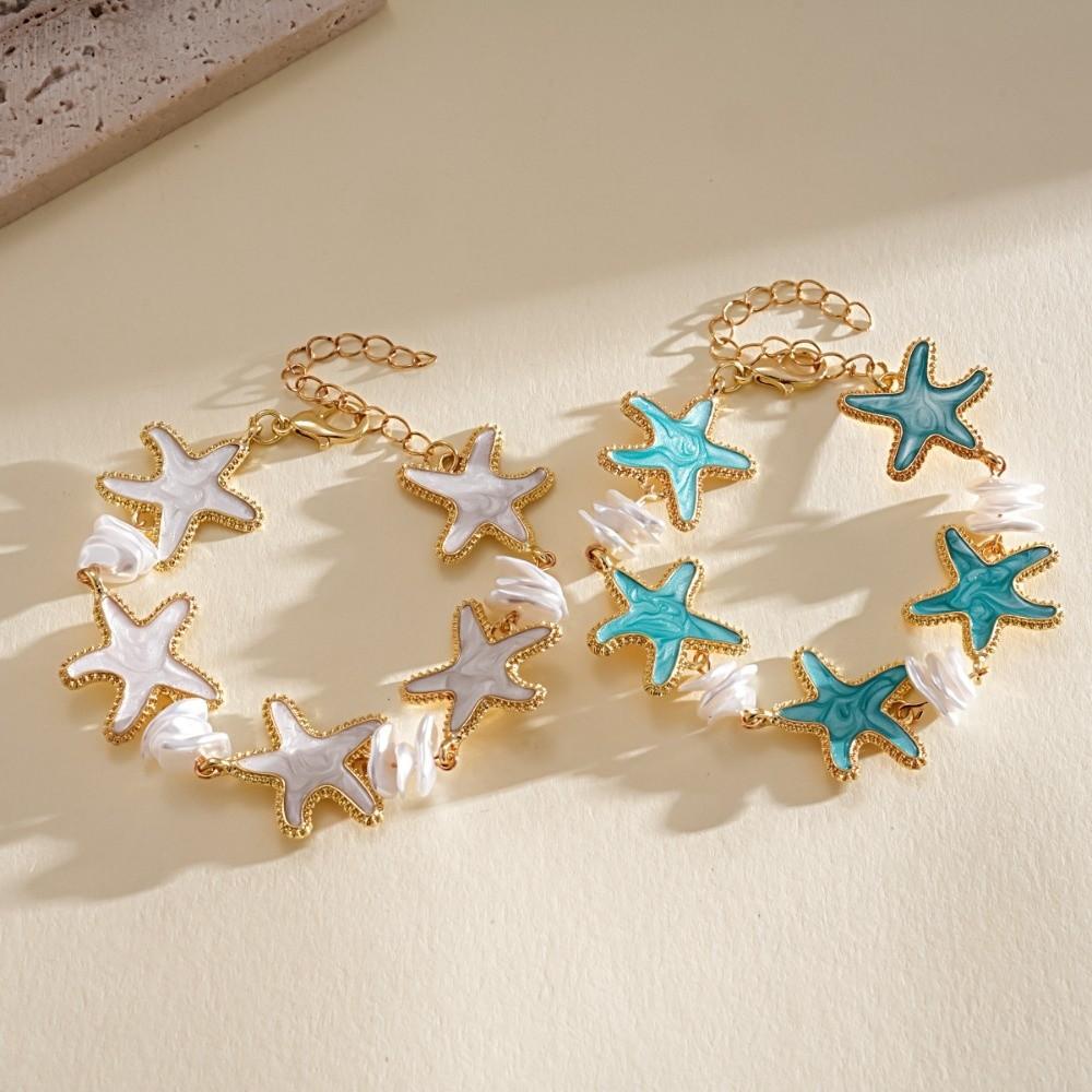 Bohemian Style Acetate Starfish Bracelet Ornaments Hand Chain Girls Couple Gift