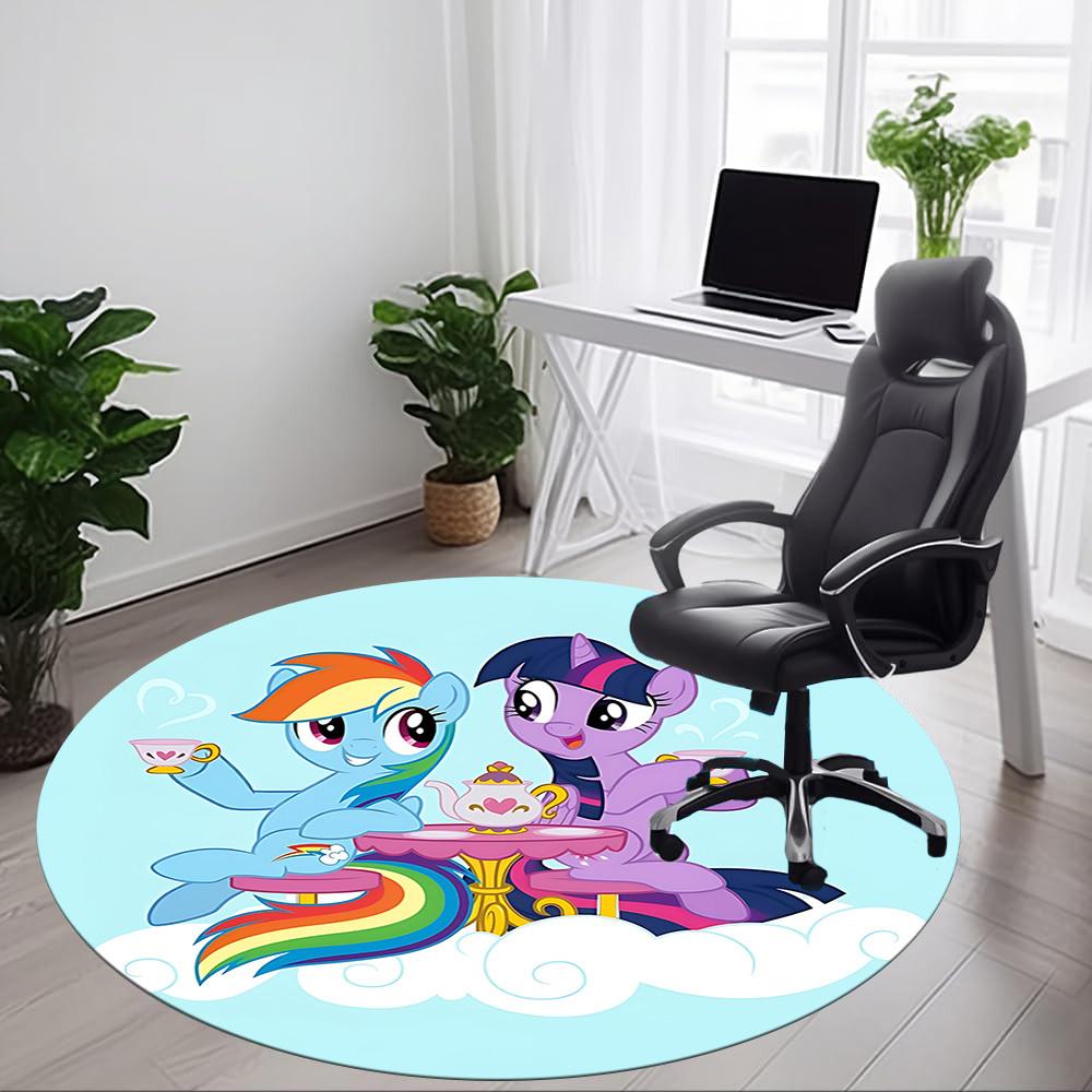 1pc My Little Pony Office Round Area Rug, Under Office Chairs Bedroom Living Room Home Decor, Room Decoa1022208