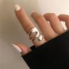 Fashion Silver Color Opening Ring For Women Men Peronality Large Wide Finger Rings Party Jewelry
