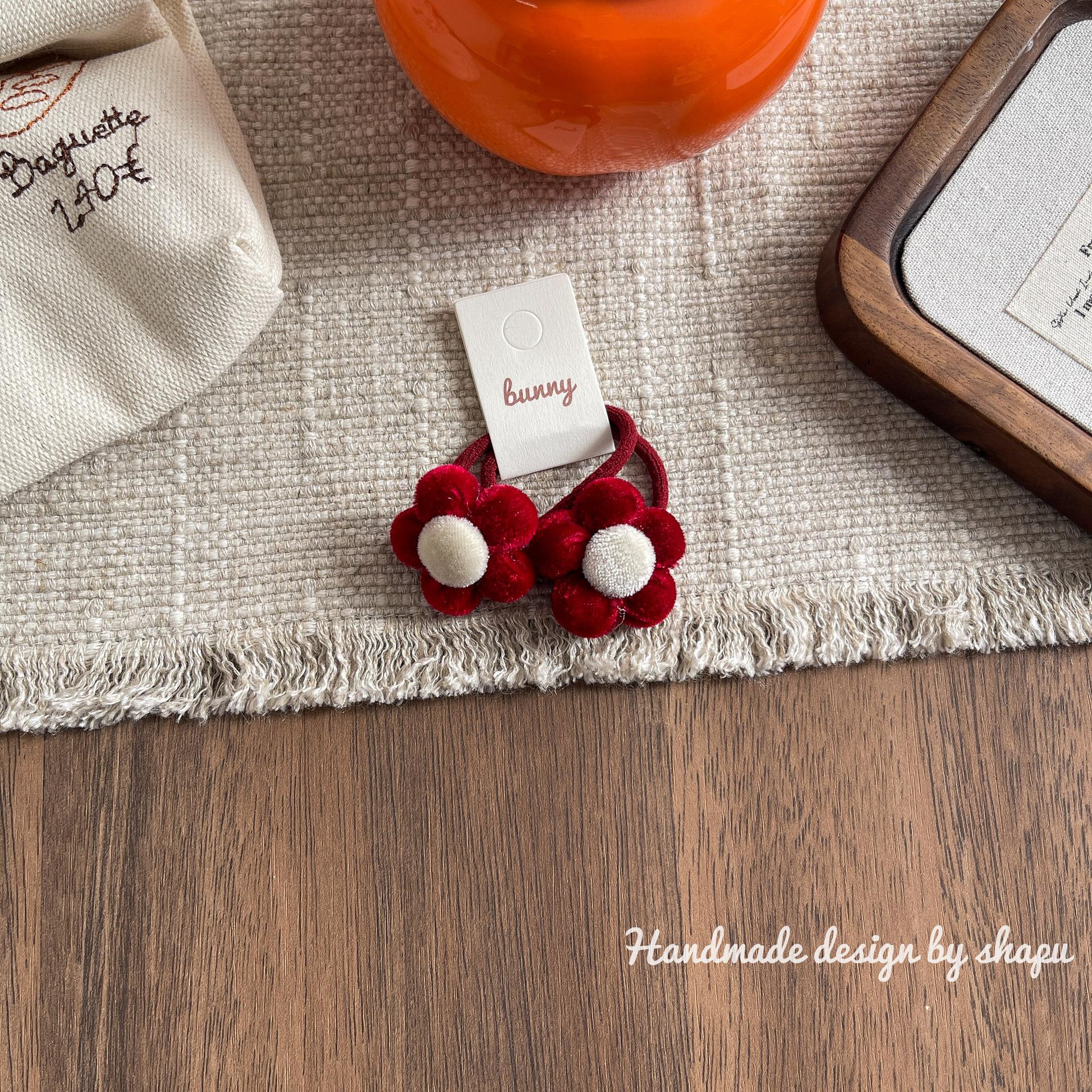 

2pcs Fabric Cartoon Vegetable Fruit Hair Band Apple Rubber Band Cute Tie Head Star Rope Headwear Girls Kids Hair Accessories