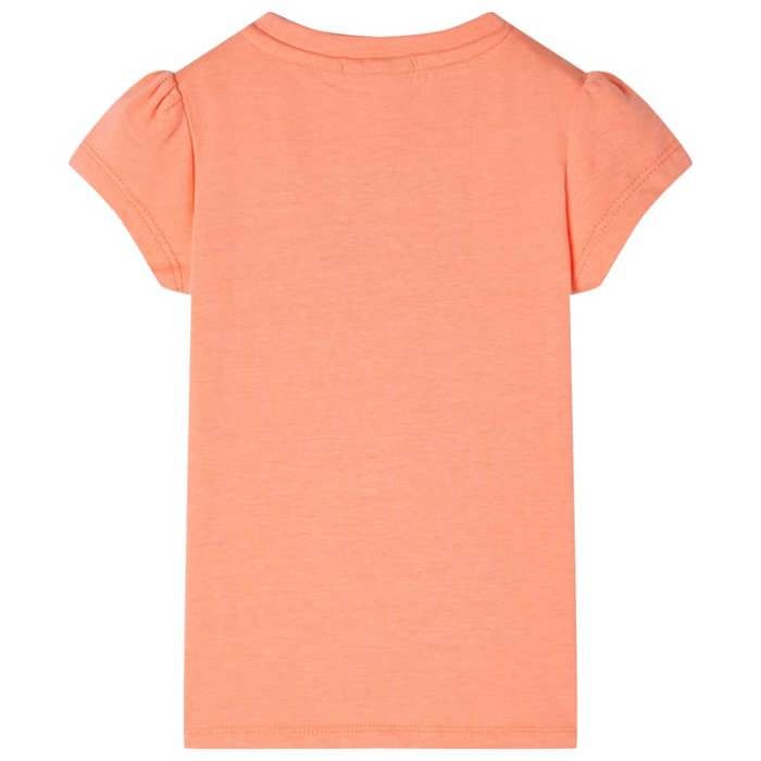 T-shirt enfant à manches courtes orange néon 92/104/116/128/140