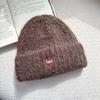 Autumn and winter thickened warm ear protection versatile big head circumference knitted cold hat girl