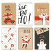 24PCS Christmas & Thanksgiving Greeting Card Set - Festive Holiday Designs for Gifts