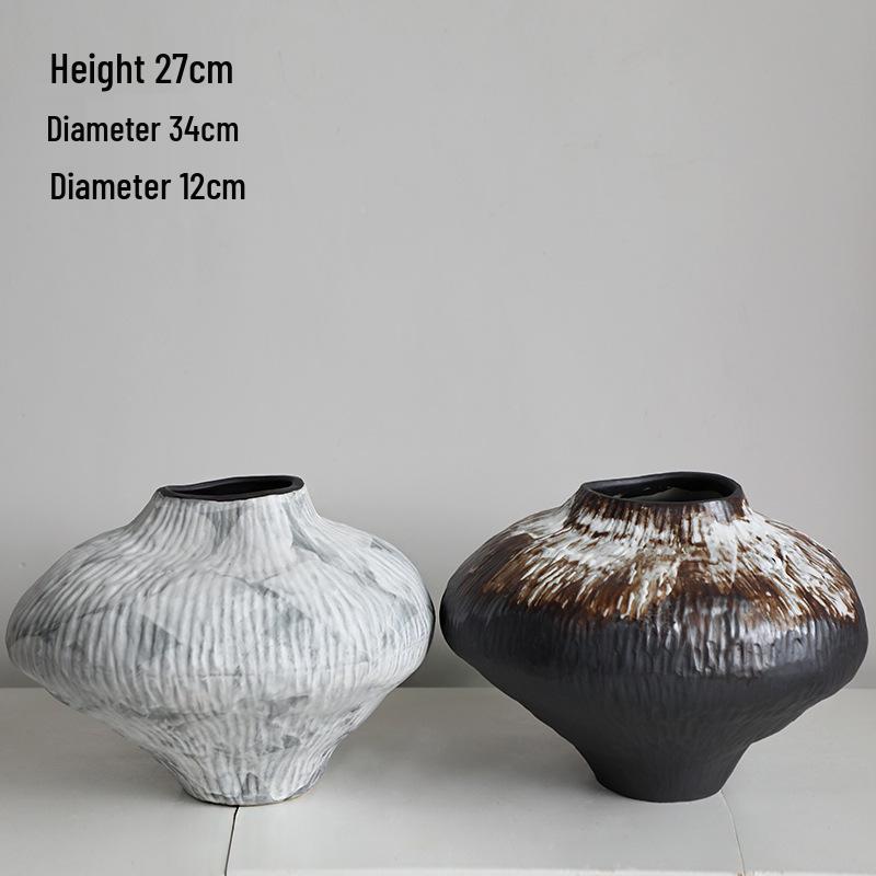 Zen Wabi-Sabi Jingdezhen Ceramic Vase for Flower Arrangements