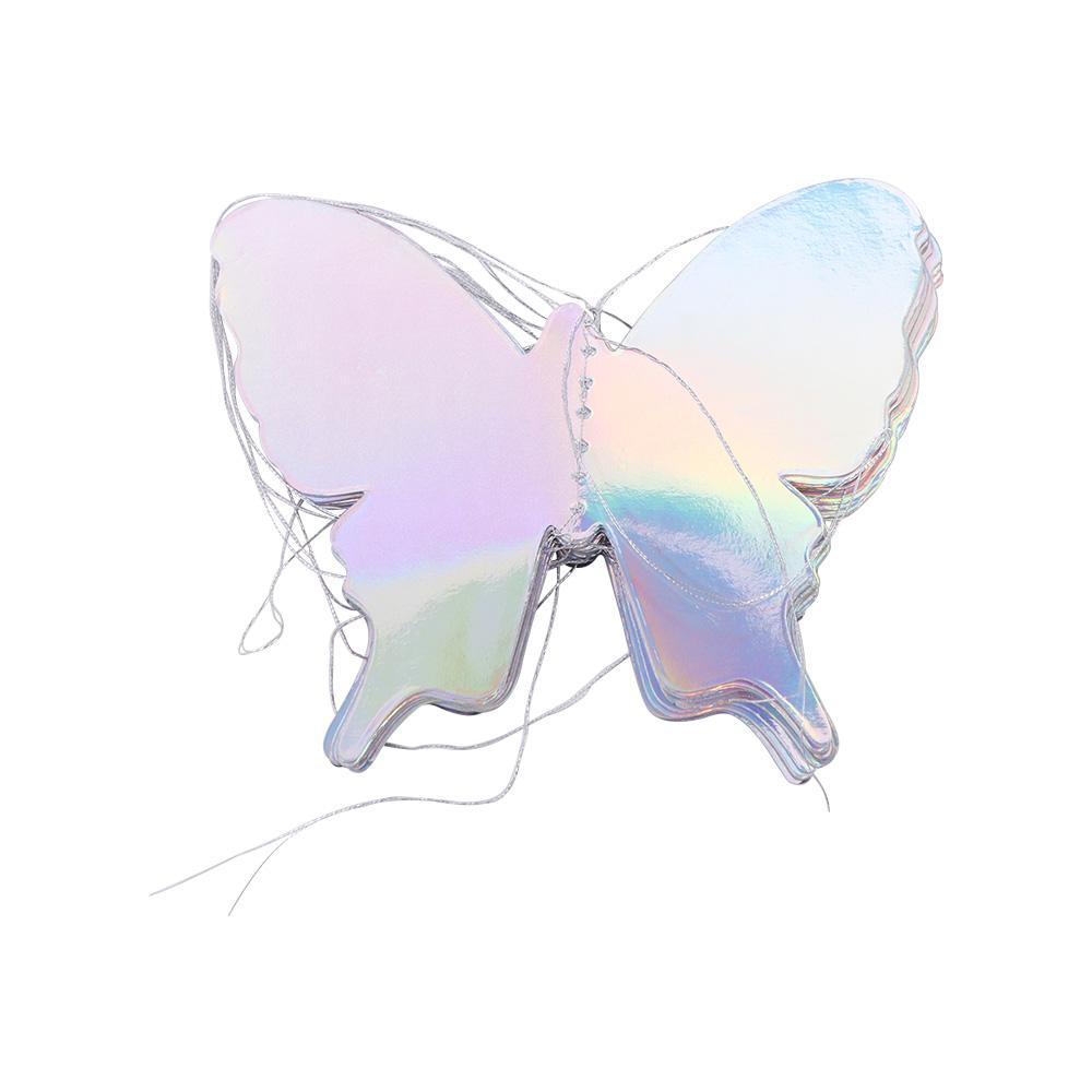 Home Decor Colorful 3D Butterfly Paper Banner 2m Cartoon Butterfly Hanging Garland DIY Party Hanging Decoration Curtain Backdrop