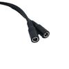 30cm DC 1 Male Female To 2 Way Male Female Power Supply Jack Splitter 5.5x2.1mm Supply Angel Cable for Strip Light 18/24awg Cord