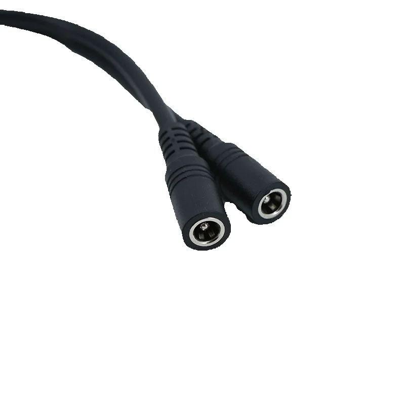 30cm DC 1 Male Female To 2 Way Male Female Power Supply Jack Splitter 5.5x2.1mm Supply Angel Cable for Strip Light 18/24awg Cord