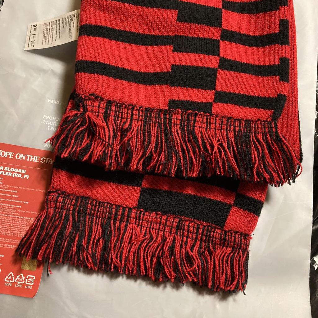 [USED] J-HOPE HOPE ON THE STAGE Slogan Scarf (Red)