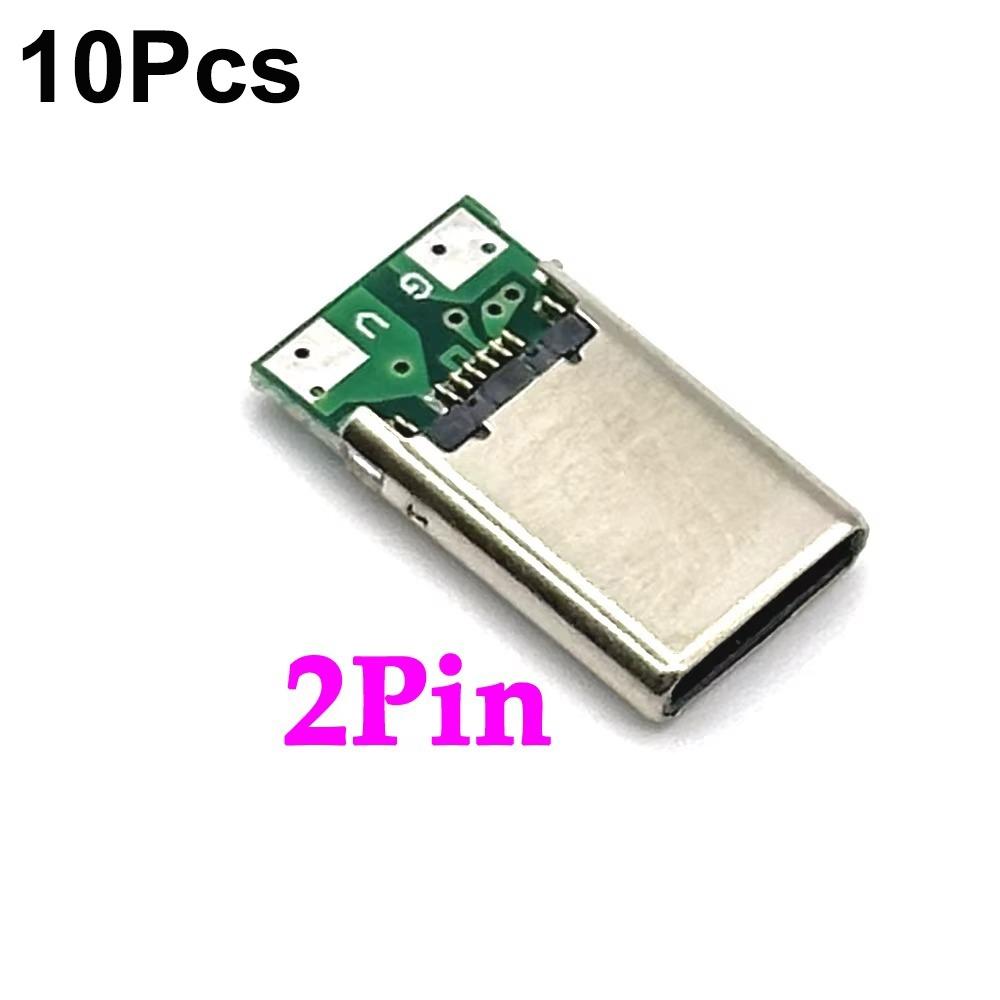 2Pin 4Pin USB Male Plug 16P Electric Terminal Jack Tail Welding Connector 2Pin