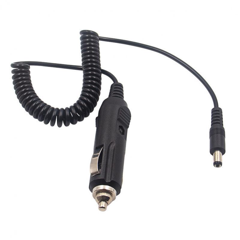 Dc 5.5*2.1Mm Male To Car Charger Female Adapter Cable - 12V24V Full Copper High Power Cigarette Lighter Wire Spring Connector