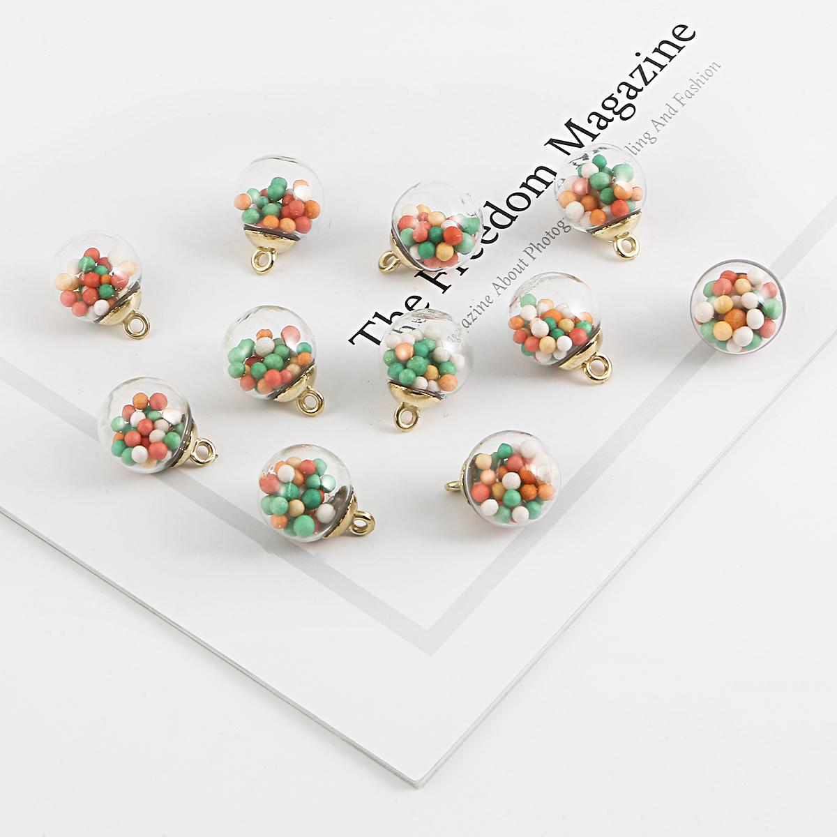 

10 шт. 15x21 мм красочные прозрачные звезды с блестками стеклянный шар кулон аксессуары для изготовления ювелирных изделий DIY браслет ожерелье серьги