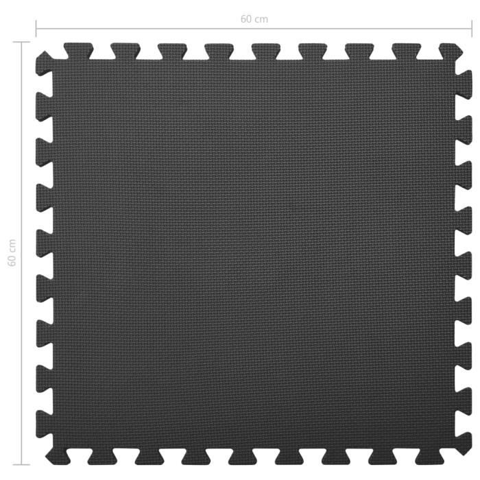 VidaXL Tapis de sol 6 pcs 2,16 Mousse EVA Noir 92461