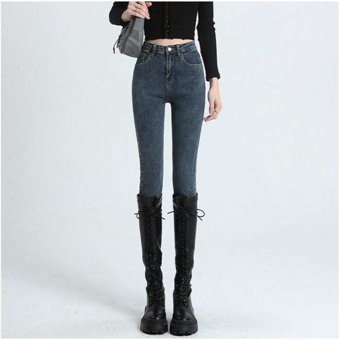 Velvet Thickened Small Magic Leggings for Women's Autumn and Winter New Style Wear Tight Black Pants Pencil Pants