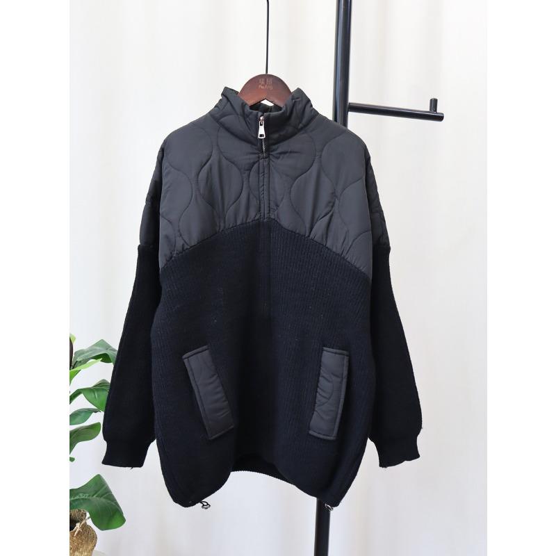 

Осень и зима новый свободный дизайн вязаный кардиган женский сращенный утолщенный ленивый ветер свитер куртка one size fits all чёрный