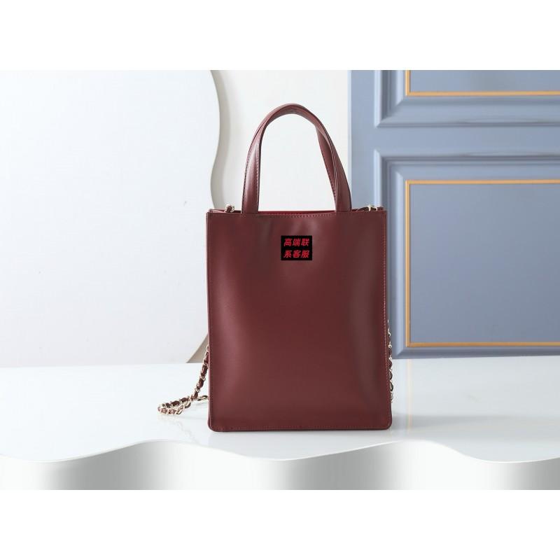Minimalist Leather Tote Bag - Versatile Crossbody Shoulder Work Large Capacity