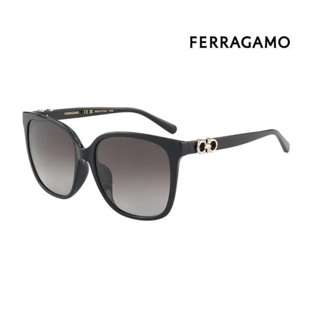 Salvatore Ferragamo Sunglasses SF1092SLB 001 Square Horn-rimmed UV Protection Women's