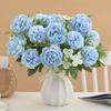 1Pc 5 Forks Bulbous Chrysanthemum Peony Festival Diy Accessory Home Floral Arrangement Wedding Bouquets Decor Artificial Flowers