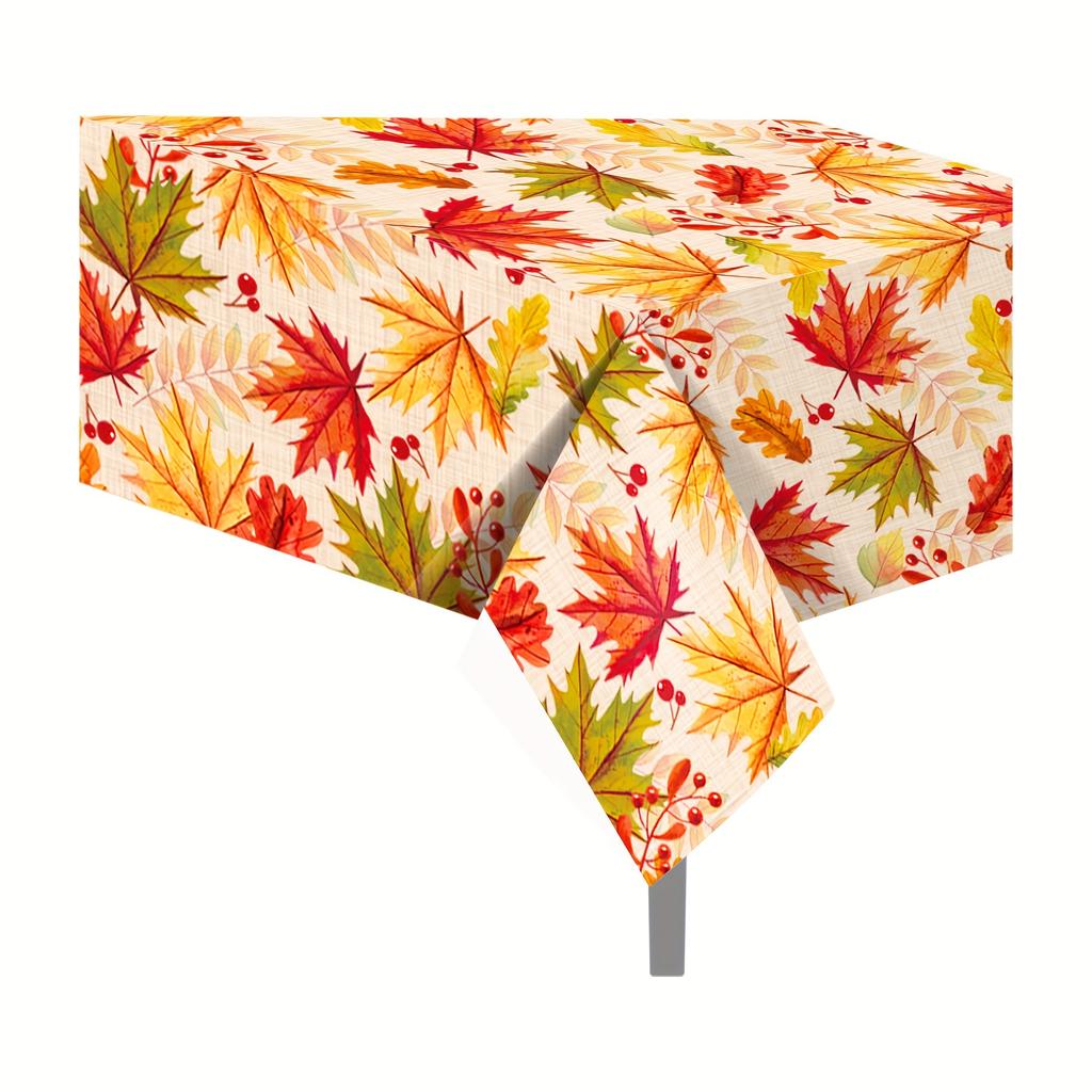 Autumn Maple Leaf Rectangle Table Cloth for Table Decor Kitchen Dining Waterproof Reusable Tablecloth for Tables Party Picnic